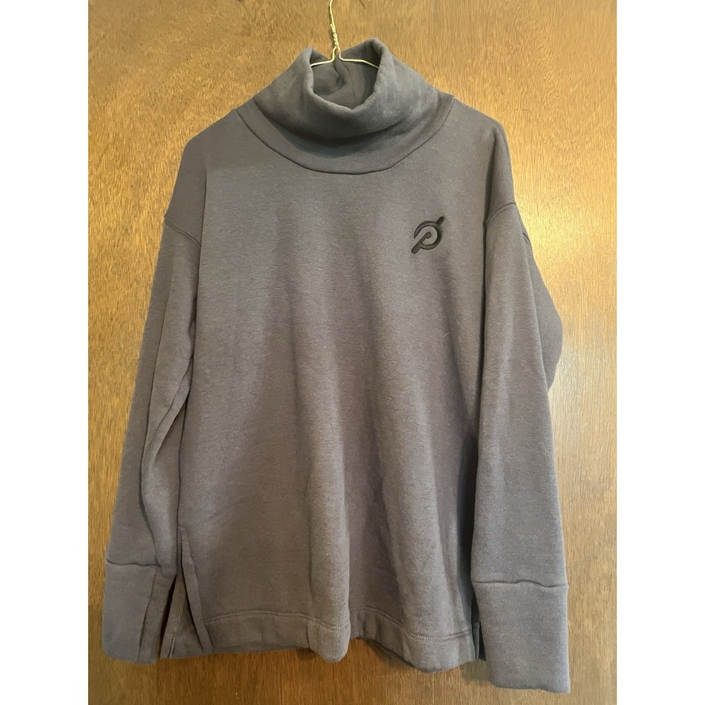 Peloton Women's Pullover‎ Sweatshirt Gray Small Turtle Neck